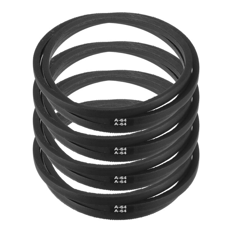 يو إكس سيل uxcell 4 قطع A64 أو 4L660 حزام على شكل حرف V مطاطي كلاسيكي ملفوف، 64 بوصة (1625 مم) محيط داخلي، حزام على شكل حرف V - Image 1